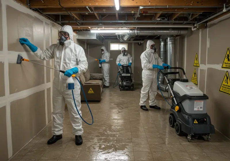 Basement Moisture Removal and Structural Drying process in Berwick, PA